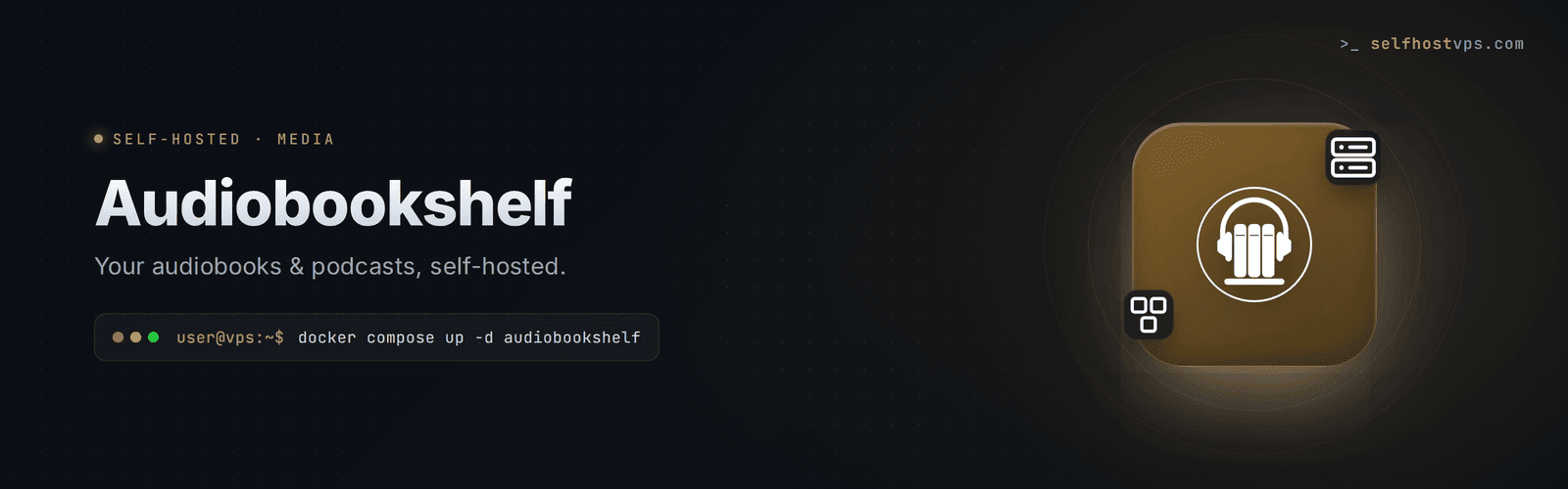 Audiobookshelf VPS hero banner