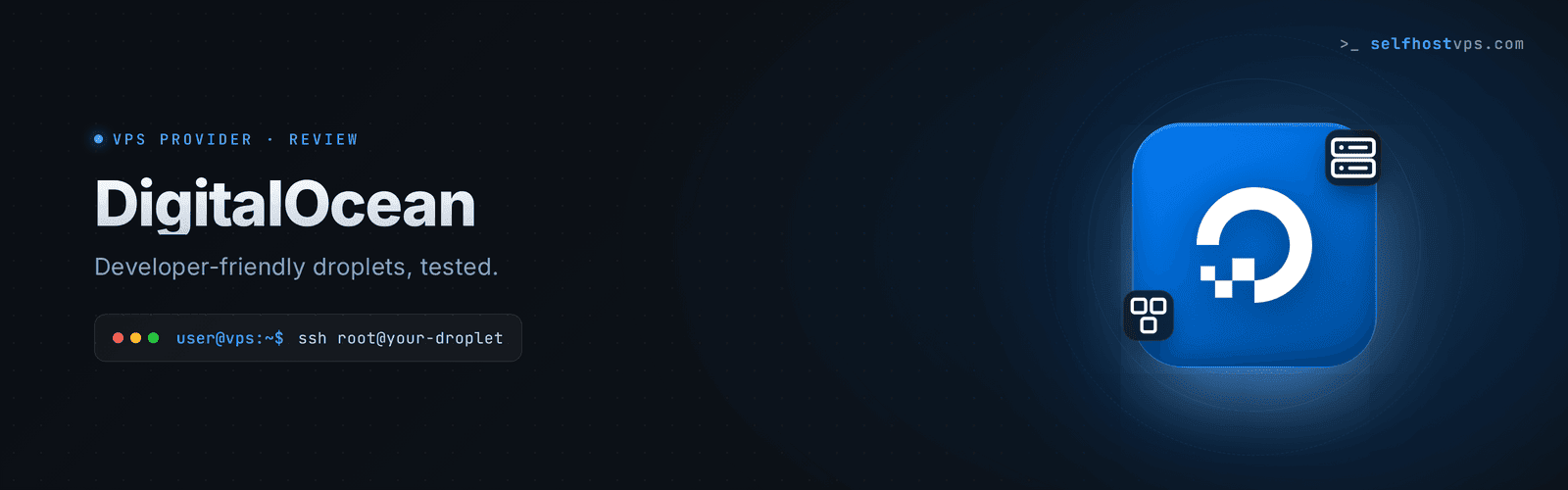 DigitalOcean VPS hosting hero banner