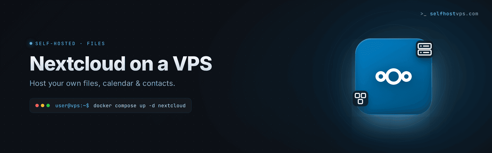 Nextcloud self-hosted VPS hero banner