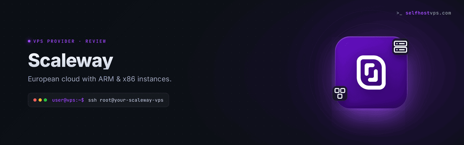 Scaleway for VPS hero banner