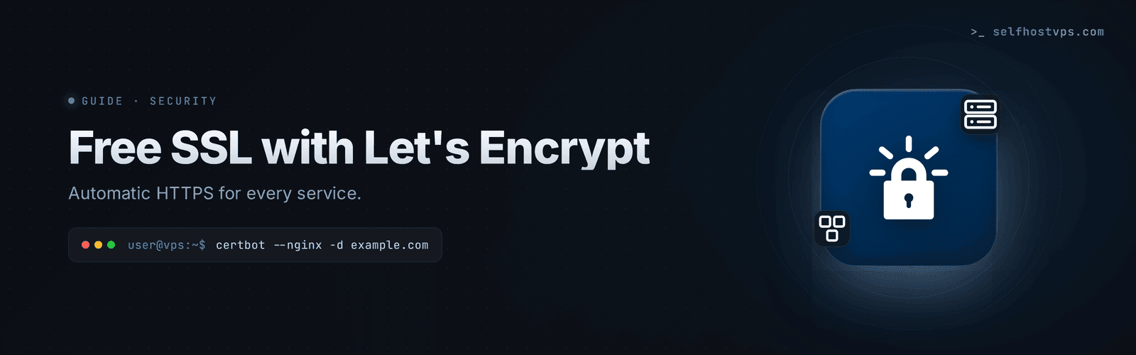 Let's Encrypt SSL VPS hero banner
