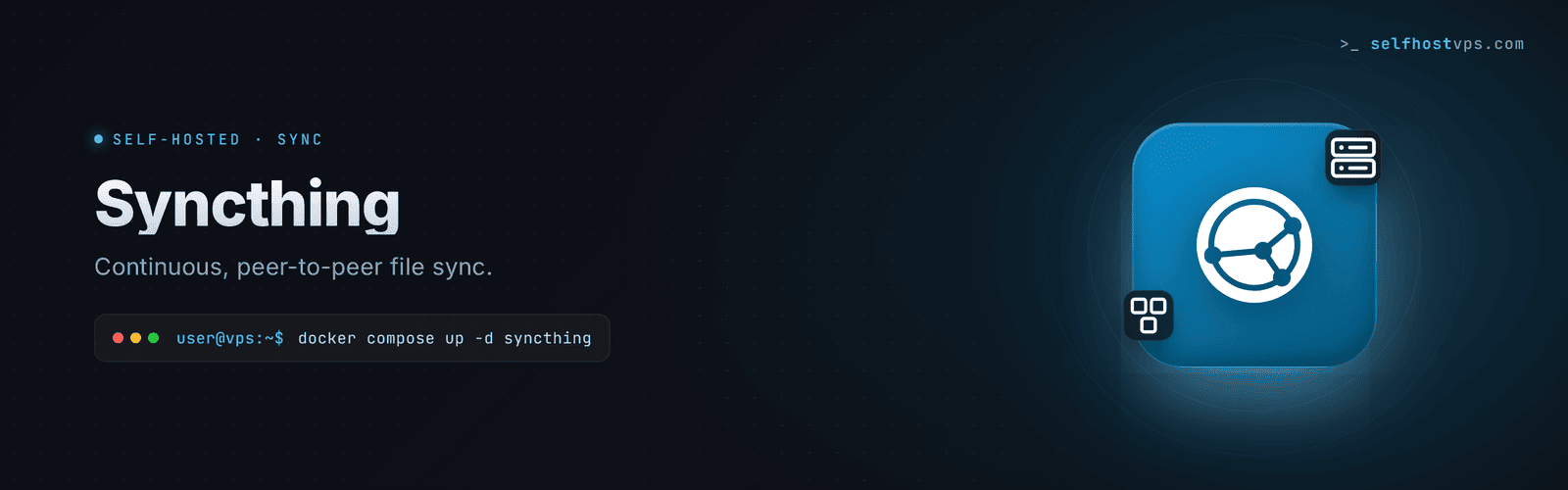 Syncthing file sync VPS hero banner