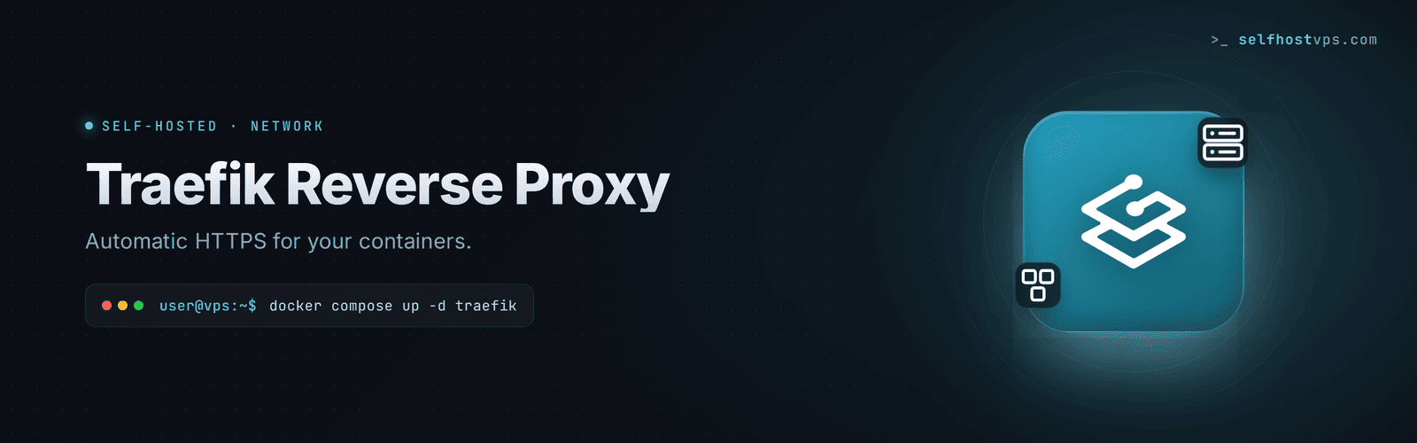 Traefik reverse proxy VPS hero banner